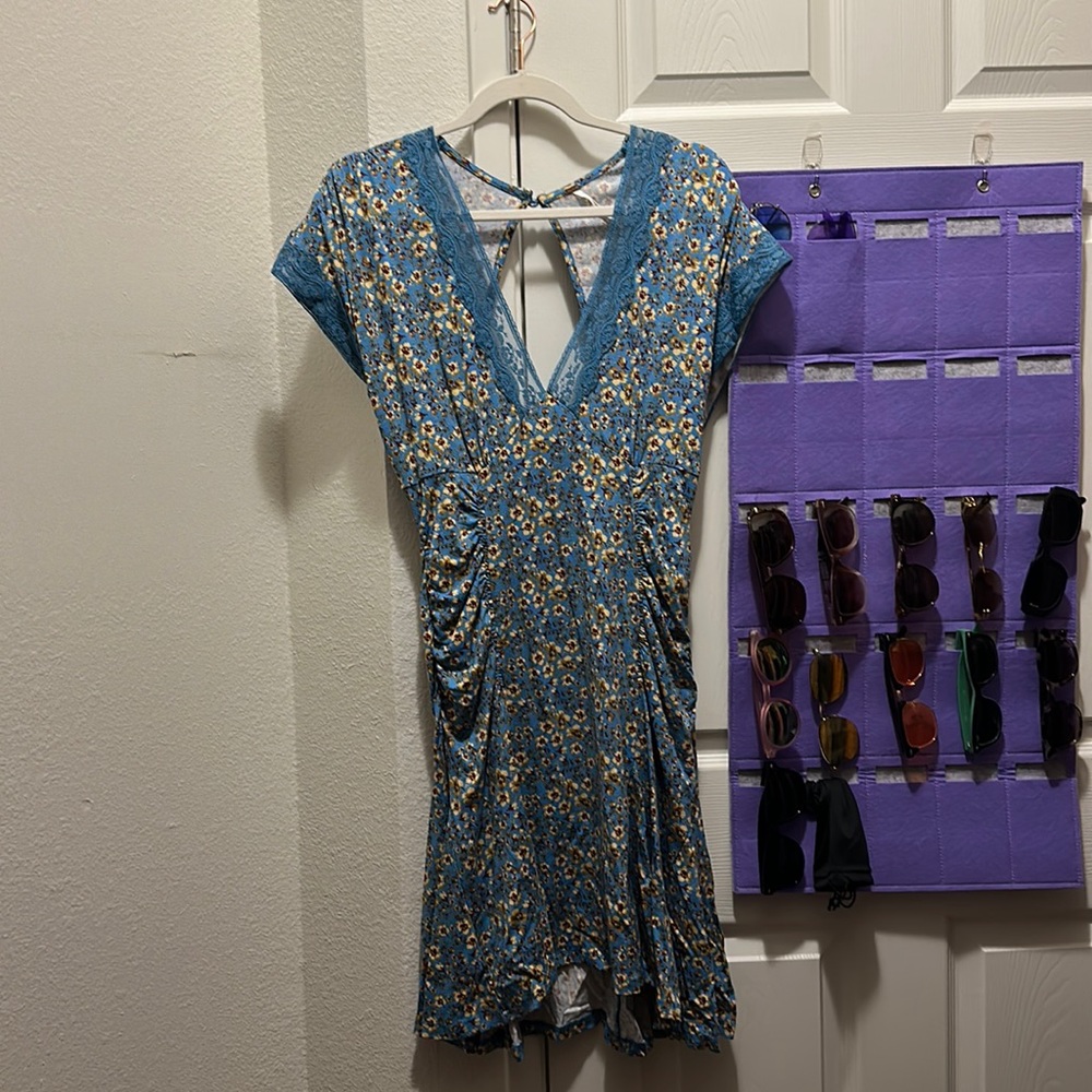 Free People open back floral dress